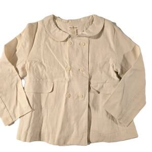 Olive Juice‎ boutique toddler girl COAT Cream colored Size 4T EUC- 100%COTTON